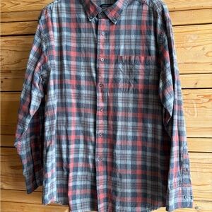 Pendleton Landry Men's XL Red and Gray Plaid Shirt